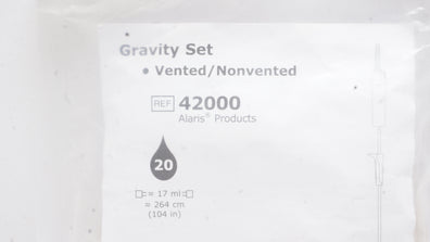 CareFusion 42000 Gravity Set Vented/ Nonvented 17mL x 104inch 20Drops/ml (x)